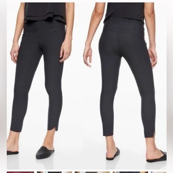 Athleta Stellar Crop Pants, black, size Small - Picture 1 of 7